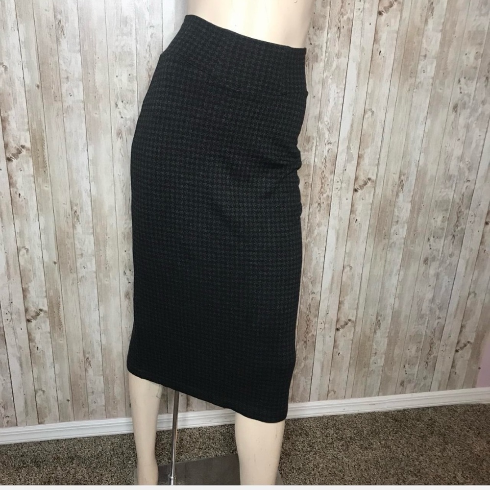 Only Hearts NYC Helena Stuart Stretch Knit Houndstooth Pencil Skirt Size M